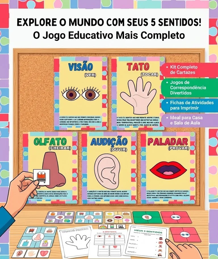 ATIVIDADES 5 SENTIDOS- CIÊNCIAS ALFABETIZAÇÃO — capa do material