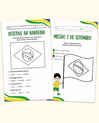 Atividades 7 de setembro 1º ao 3º ano fundamental I — capa do material