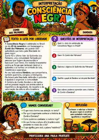 ATIVIDADES A CULTURA AFRO - BRASILEIRA 4º E 5º ANO — amostra 2: O que vem no material ATIVIDADES A CULTURA AFRO - BRASILEIRA 4º E 5º ANO — amostra 2: O que vem no material