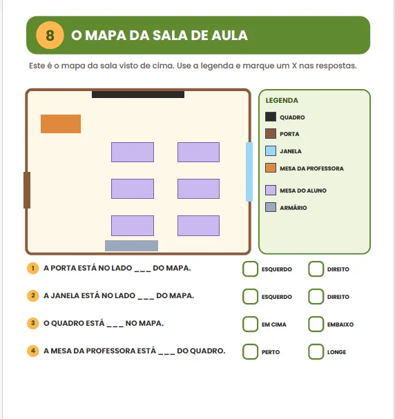 ATIVIDADES: APRENDENDO A SE LOCALIZAR - GEOGRAFIA ANOS INICIAIS — amostra 7: O Caderno de Atividades – Aprendendo a se…