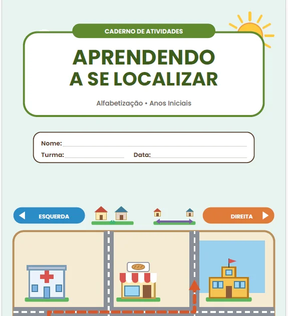 ATIVIDADES: APRENDENDO A SE LOCALIZAR - GEOGRAFIA ANOS INICIAIS — capa do material