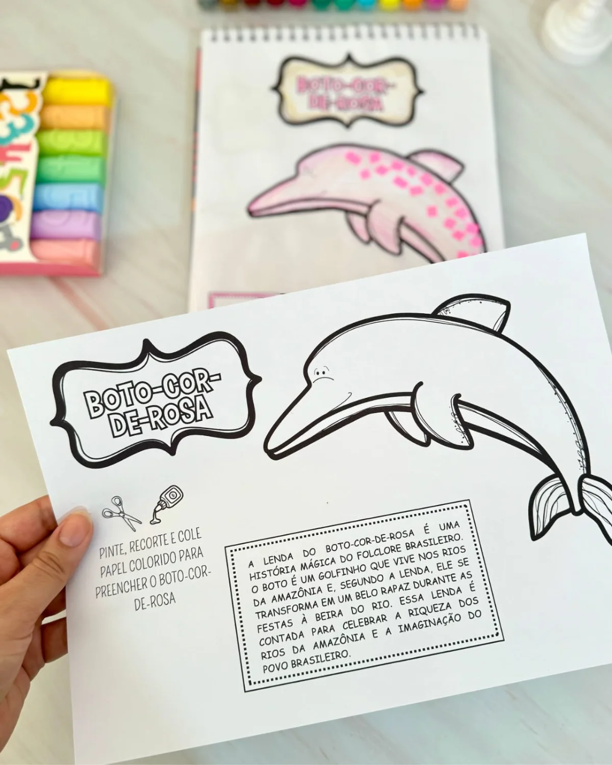Atividades Artes personagens do Folclore — amostra 2: ☺️ Arquivo com 5 modelos de atividades de artes tem Folclore brasileiro