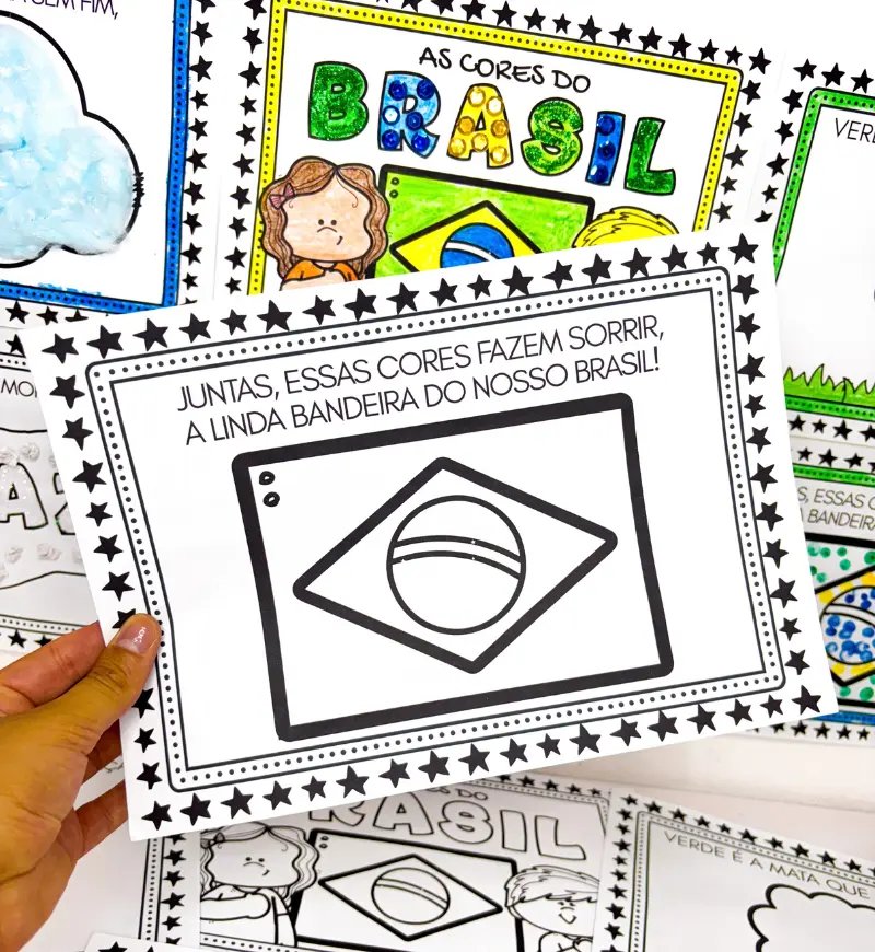Atividades As Cores do Brasil - Dia da Bandeira – PDF para Imprimir | Educação Infantil — amostra 5: As cores do Brasil…
