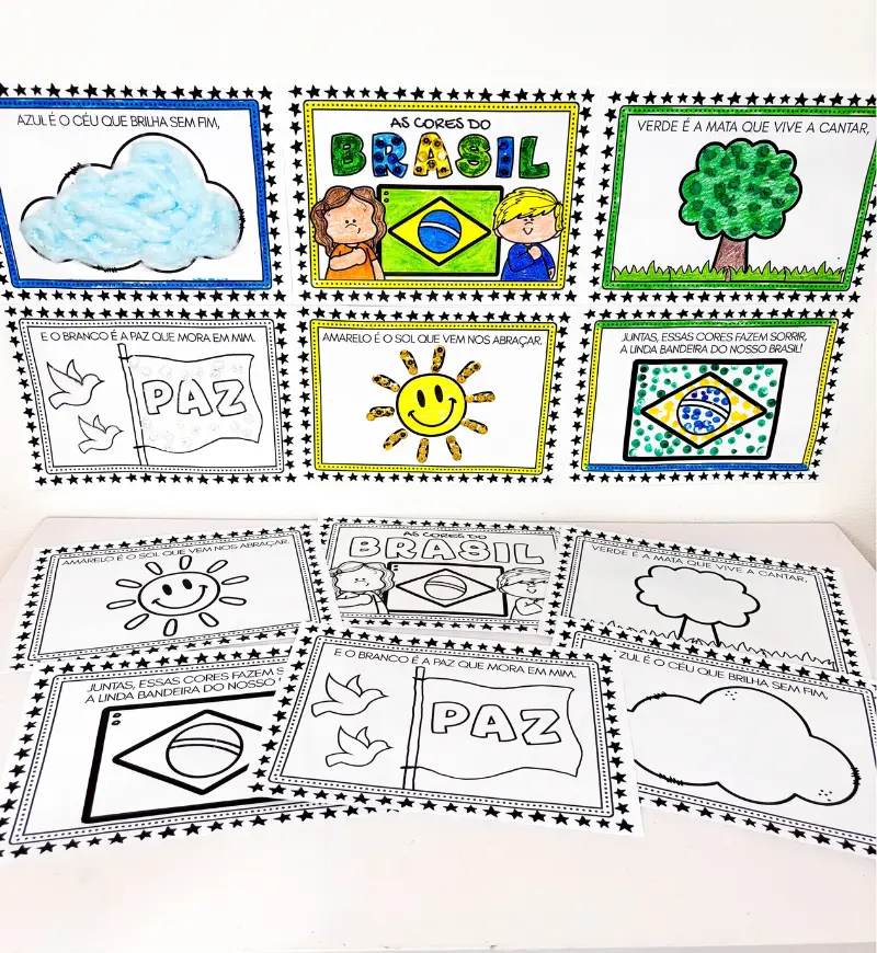 Atividades As Cores do Brasil - Dia da Bandeira – PDF para Imprimir | Educação Infantil — capa do material