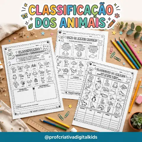 Atividades Classificação dos Animais - Ciências - 1° ano — capa do material