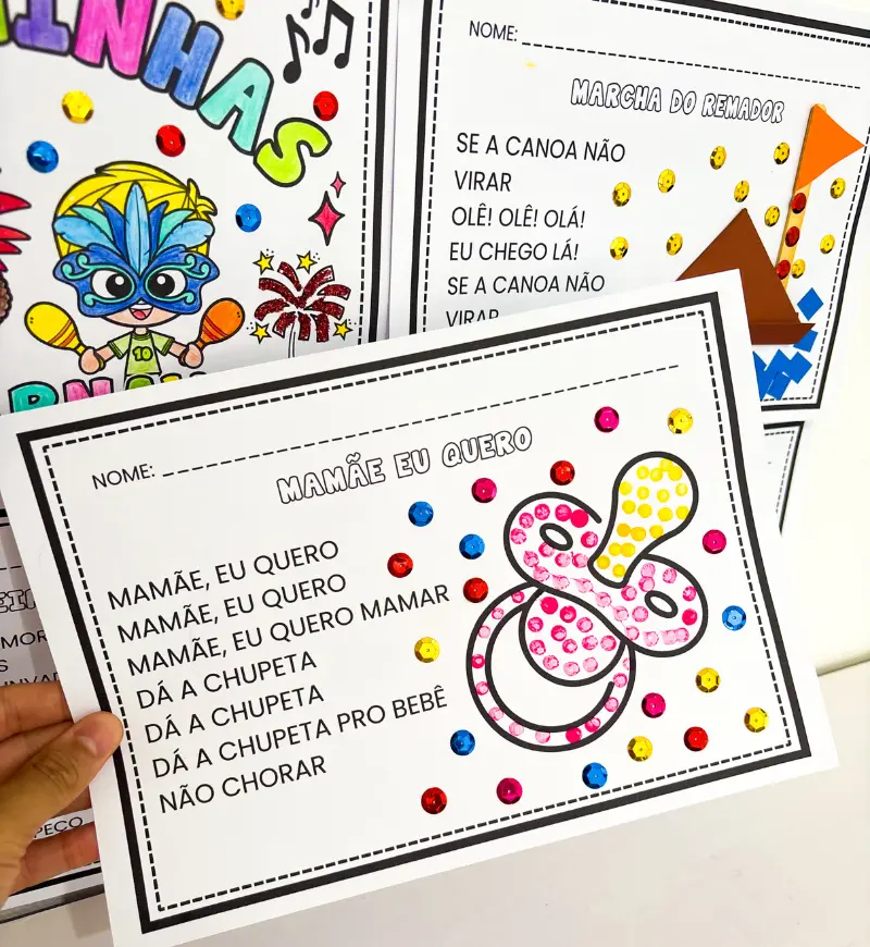 Atividades com Marchinhas de Carnaval: Artes na Educação Infantil — amostra 1: Atividades com marchinhas de Carnaval para…