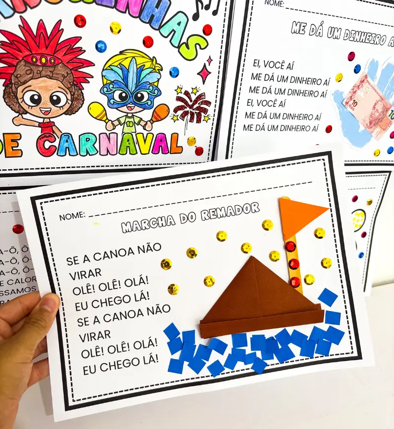 Atividades com Marchinhas de Carnaval: Artes na Educação Infantil — amostra 2: O que vem no material