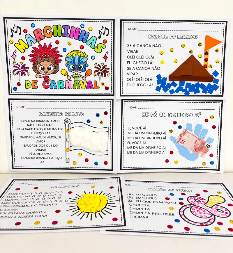 Atividades com Marchinhas de Carnaval: Artes na Educação Infantil — amostra 6: Explore 5 marchinhas de Carnaval em…