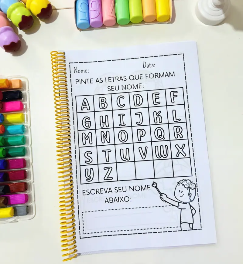 Atividades com Nome Próprio: Apostila para Educação Infantil — amostra 2: Quais conteúdos estão no material?