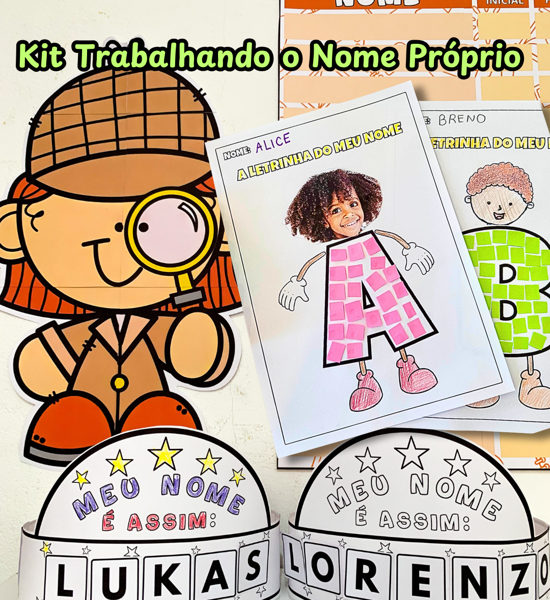 Atividades com Nome Próprio: Kit em PDF para Imprimir — capa do material