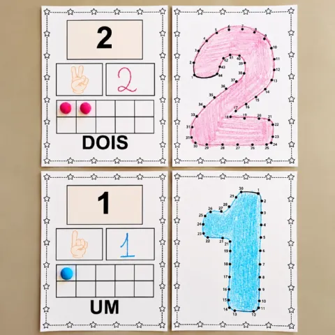 Atividades com Números de 0 a 10 – Educação Infantil e 1º Ano — amostra 3: 22 páginas de atividades com números de 0 a 10…