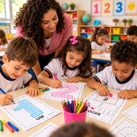 Atividades com Números de 0 a 10 – Educação Infantil e 1º Ano — amostra 5: 22 páginas de atividades com números de 0 a 10…