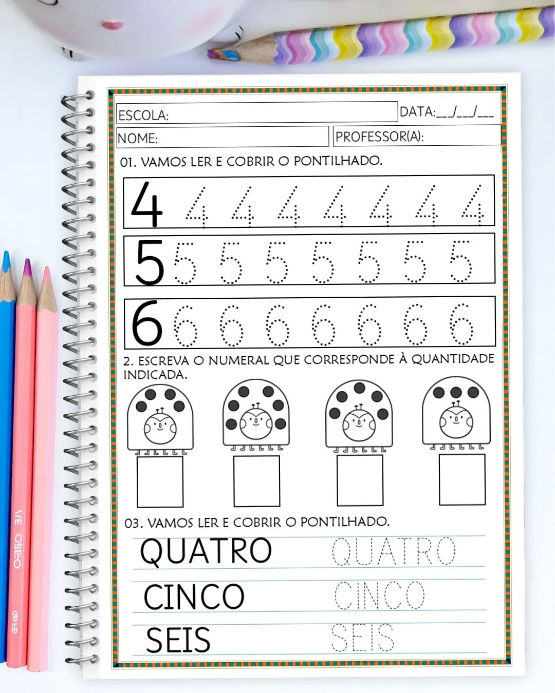Atividades com Números de 0 a 10 – Educação Infantil — amostra 5: Atividades de matemática para trabalhar os números de 0 a…