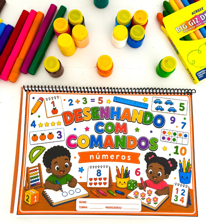 Atividades com números: desenhe seguindo comandos de 1 a 10 — Matemática para Educação Infantil: Explore números e…