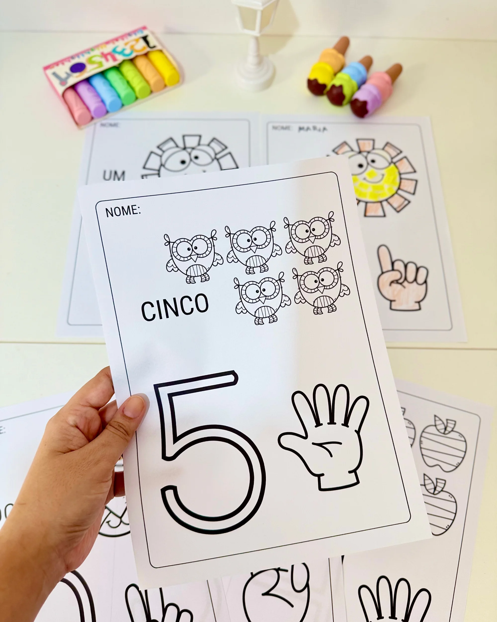 Atividades com os numerais de 1 a 5 para Educação Infantil — capa do material