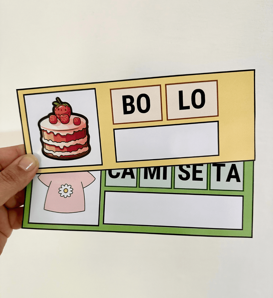 Atividades com Sílabas: 33 Fichas para Trabalhar a Escrita — amostra 2: O que vem no material