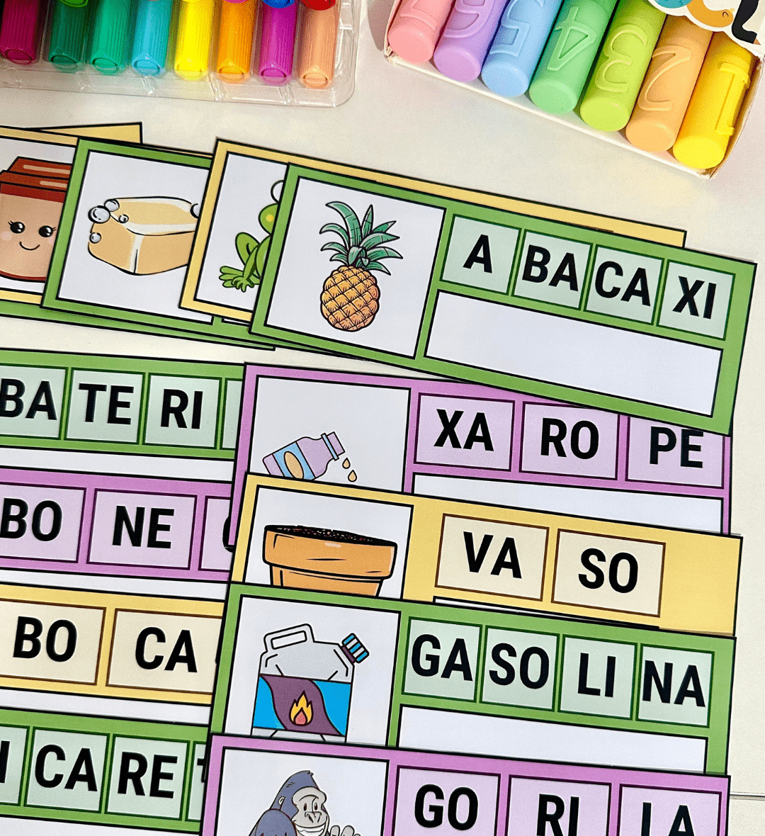 Atividades com Sílabas: 33 Fichas para Trabalhar a Escrita — amostra 3: Como usar as fichas em sala de aula