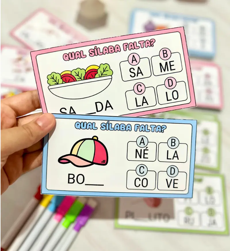 Atividades com Sílabas Simples: Assinale a Sílaba — Alfabetização para Educação Infantil: Trabalhe a leitura de sílabas e a…