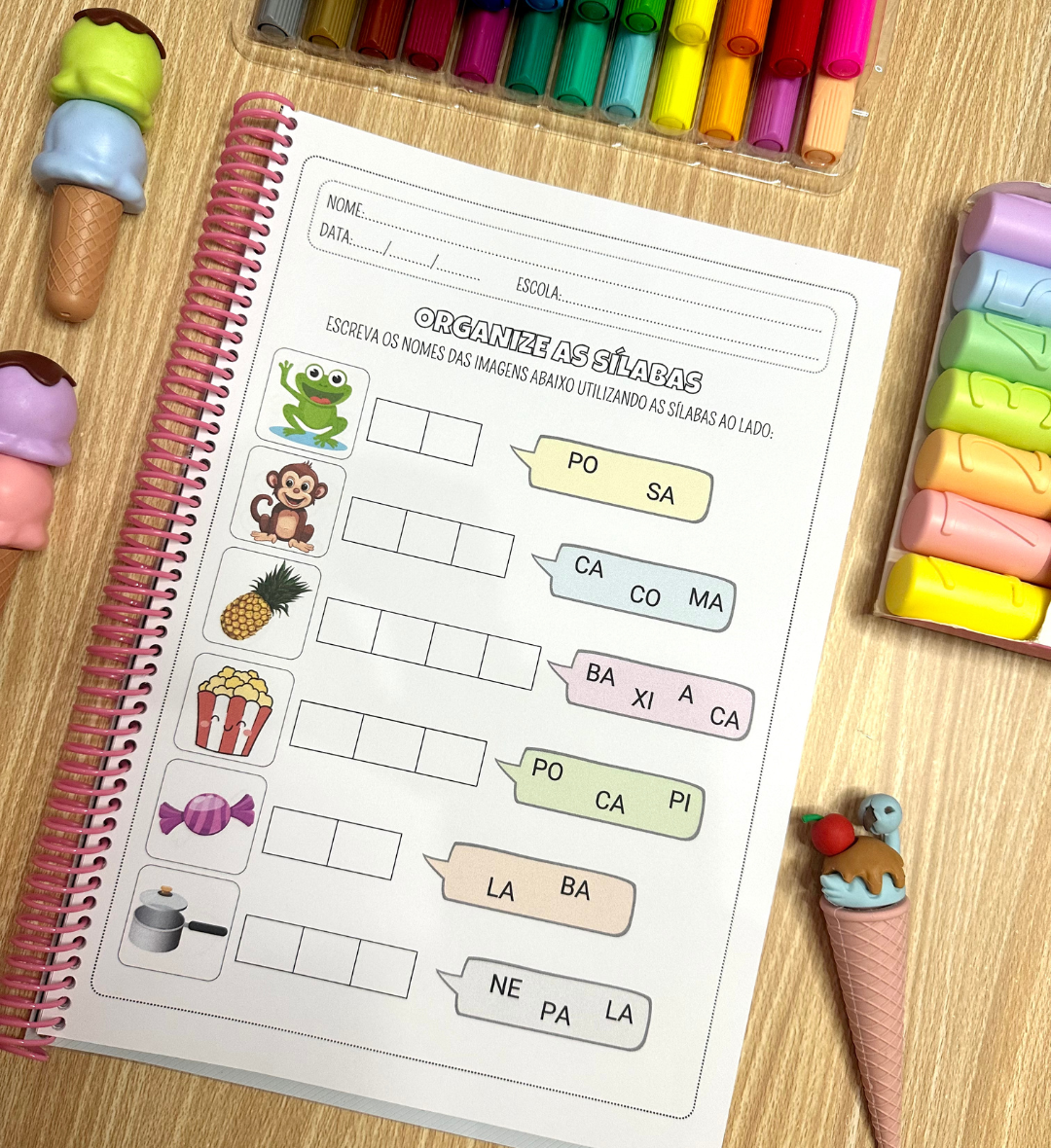 Atividades com Sílabas Simples: Organize e Forme Palavras — amostra 3: Como usar em sala de aula