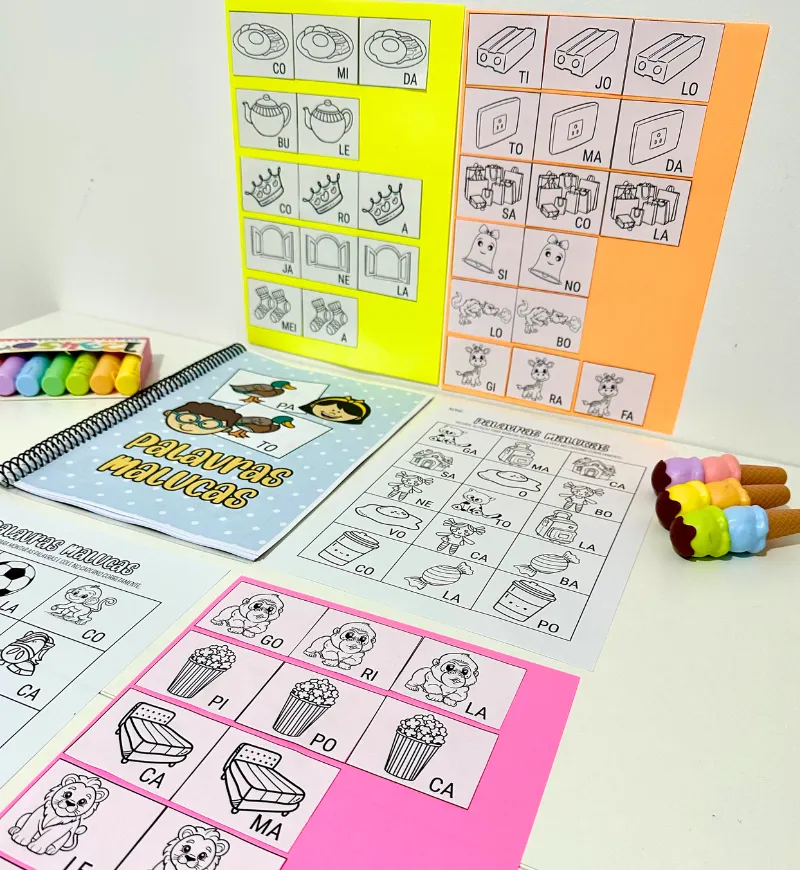 Atividades com Sílabas Simples: Palavras Malucas em PDF — amostra 3: Como usar em sala de aula
