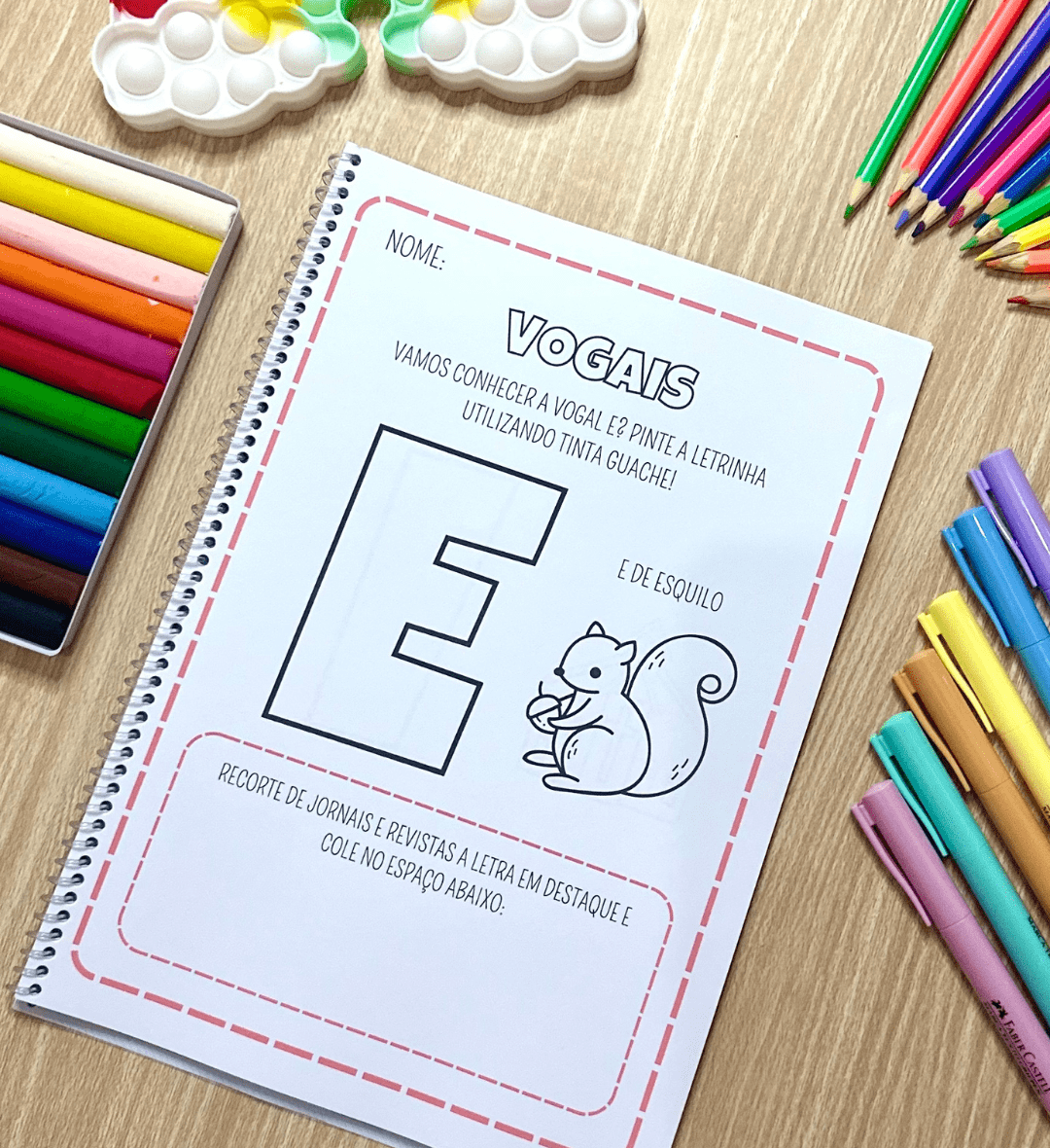 Atividades com Vogais: Apostila de Alfabetização em PDF — amostra 1: Atividades com vogais para apoiar a alfabetização