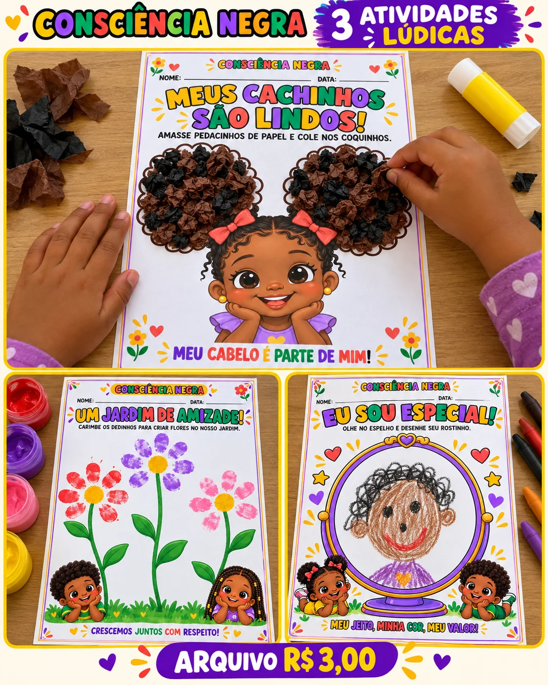 Atividades Consciência Negra – Educação Infantil — amostra 1: ATIVIDADES CONSCIÊNCIA NEGRA