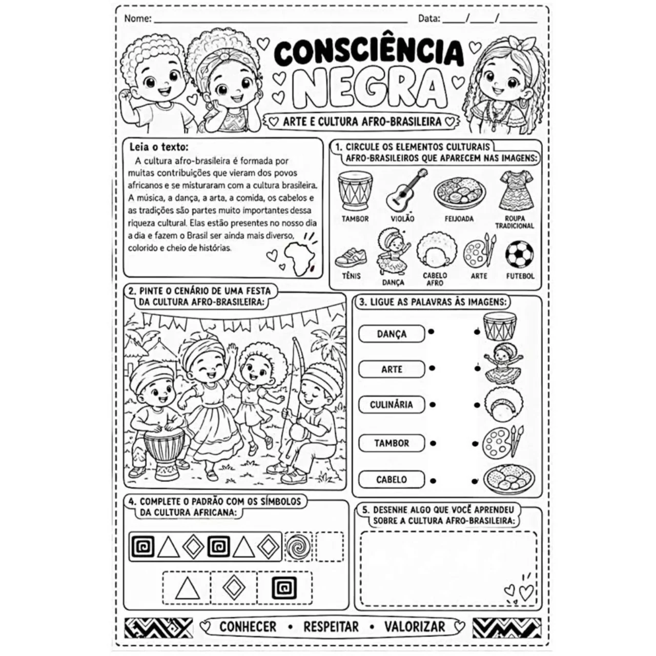 Atividades Consciência Negra em PDF pronto para imprimir — amostra 6: Atividades Pedagógicas Consciência Negra: Textos,… Atividades Consciência Negra em PDF pronto para imprimir — amostra 6: Atividades Pedagógicas Consciência Negra: Textos,…