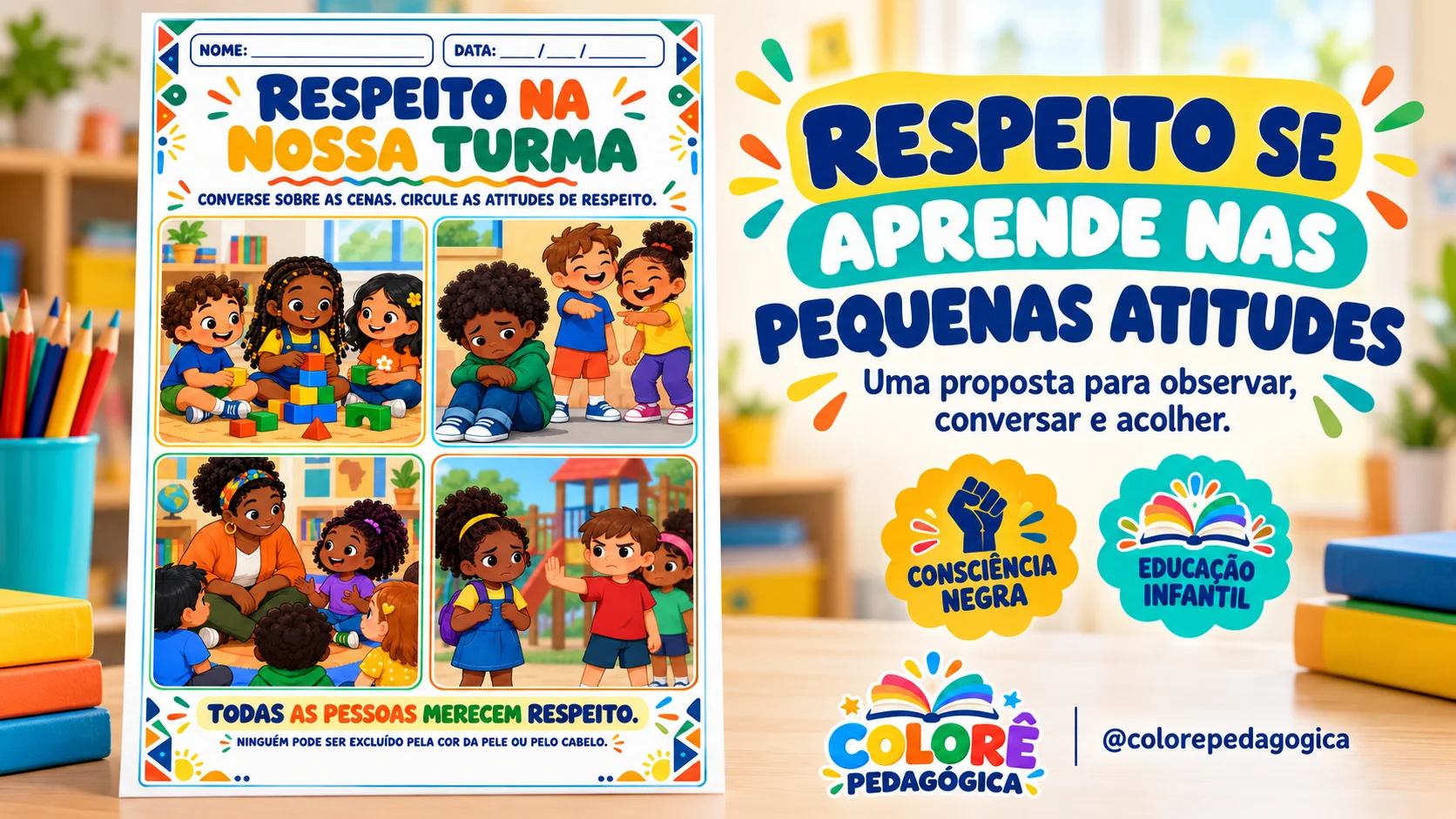 Atividades Consciência Negra para Educação Infantil — Datas comemorativas para Educação Infantil: Cinco atividades sobre…