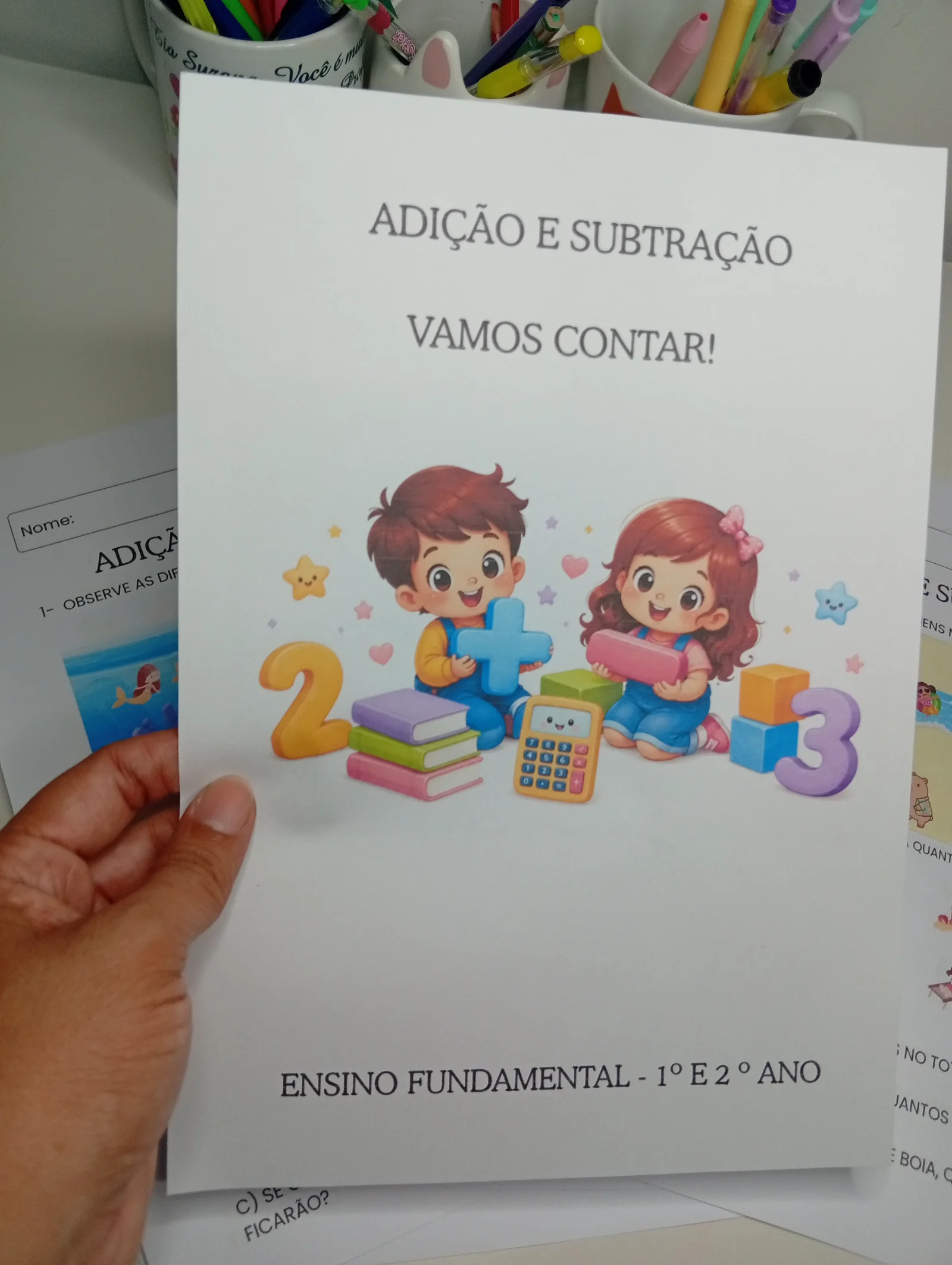 Atividades de Adição e Subtração – 50 Páginas para 1º e 2º Ano — amostra 3: 50 páginas de atividades de adição e subtração…