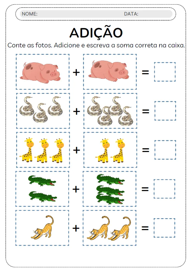 ATIVIDADES DE ADIÇÃO E SUBTRAÇÃO - ALFABETIZAÇÃO MATEMÁTICA — amostra 1: Chega de trabalhar as operações apenas com continhas
