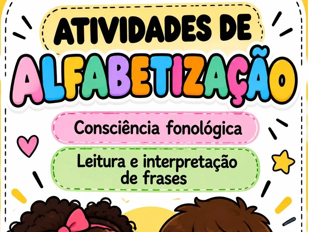 Atividades de Alfabetização - Consciência fonológica e Leitura — Alfabetização para 1º ano: Atividades de alfabetização com…
