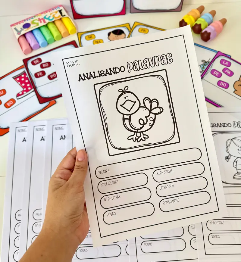 Atividades de alfabetização: Kit Analisando Palavras em PDF — amostra 4: Para quem o material é indicado