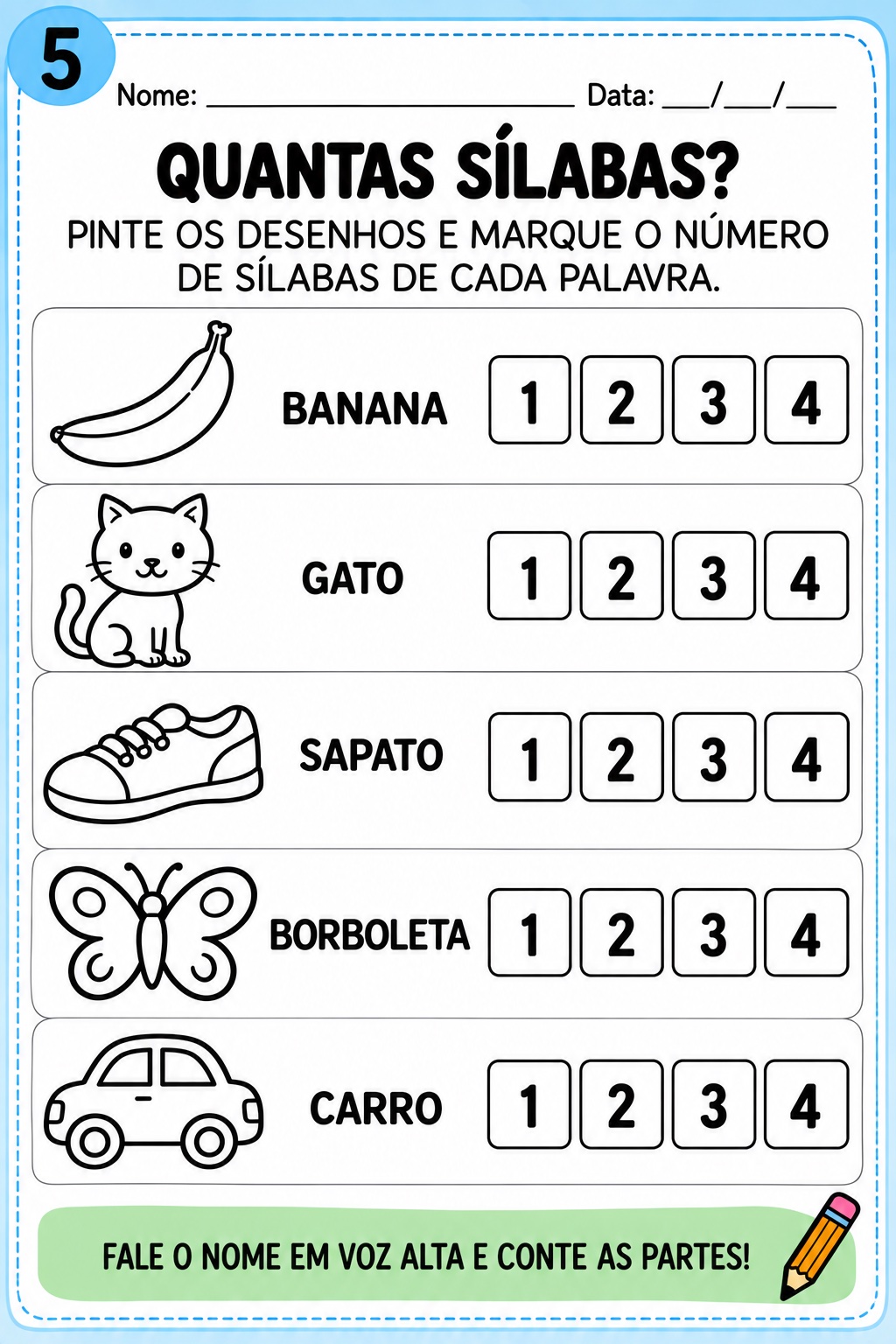 Atividades de Alfabetização – Leitura, Escrita e Sílabas — amostra 1: Atividades lúdicas de alfabetização para desenvolver…