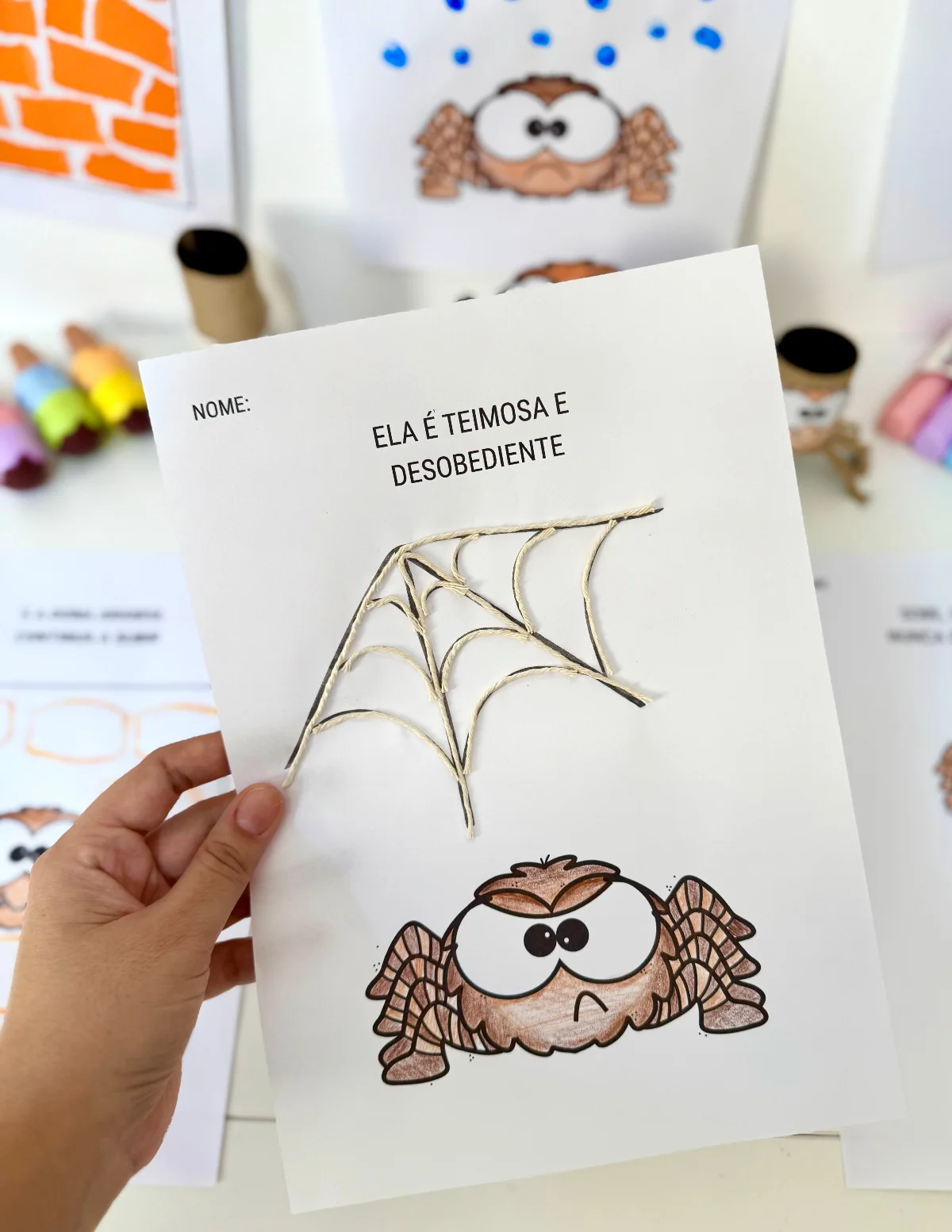 Atividades de artes: A Dona Aranha – PDF para Imprimir — amostra 1: Kit de Atividades de Artes tema Dona Aranha para…