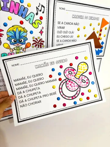 Atividades de Artes com Marchinhas de Carnaval — amostra 1: O que está incluso