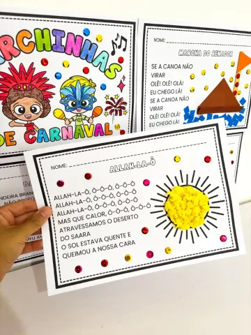 Atividades de Artes com Marchinhas de Carnaval — capa do material