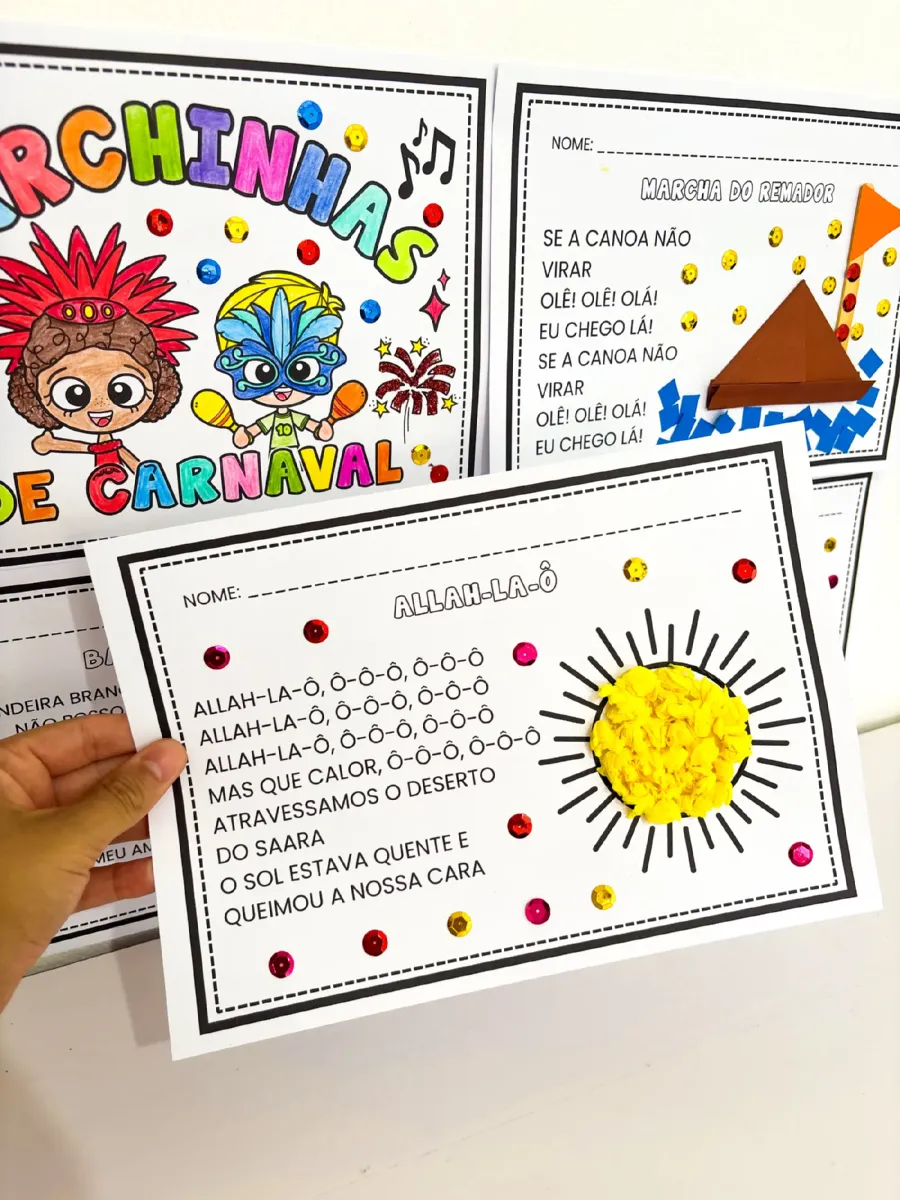 Atividades de Artes com Marchinhas de Carnaval — Datas comemorativas para Educação Infantil: Explore 5 marchinhas de…
