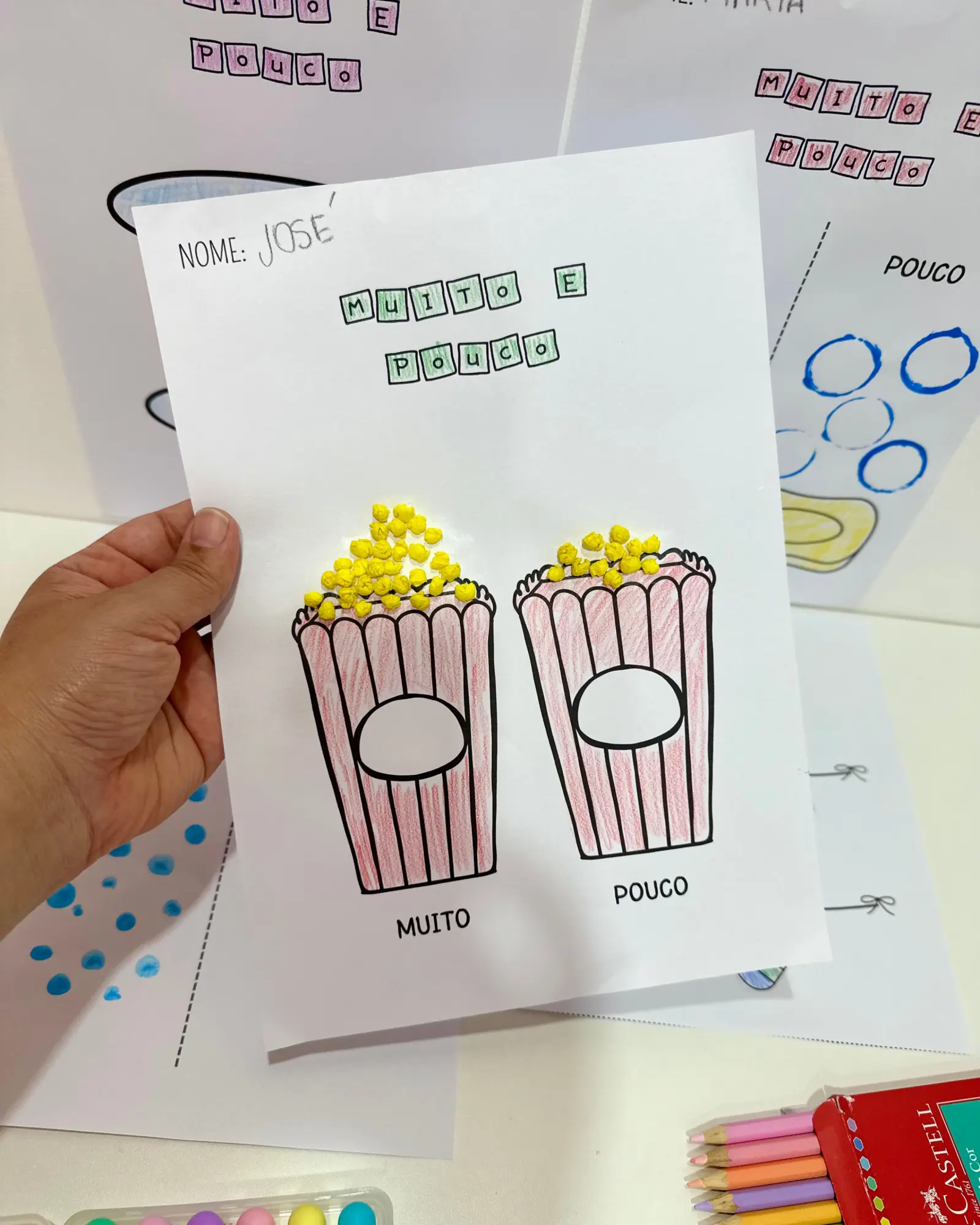 Atividades de Artes — Conceitos Grande e Pequeno — amostra 5: Material pedagógico desenvolvido para turmas da Educação…