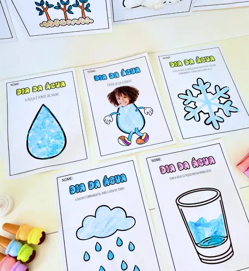 Atividades de Artes Dia da Água: PDF para Educação Infantil — amostra 1: Atividades de artes para explorar o Dia da Água