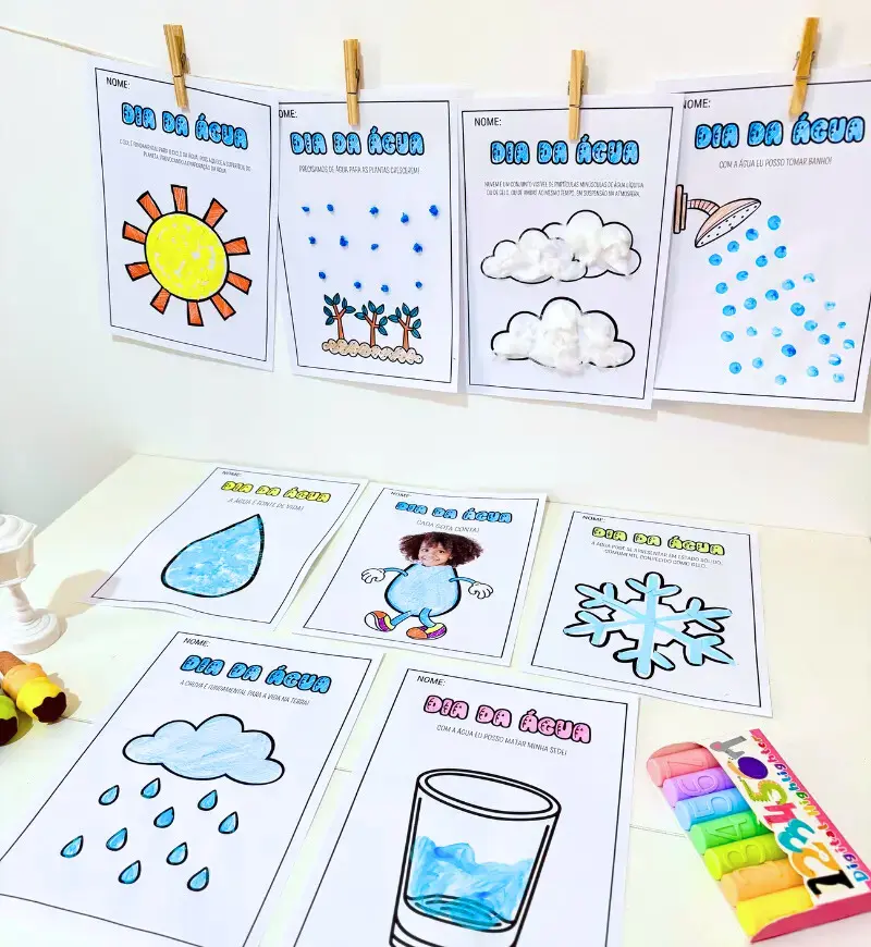 Atividades de Artes Dia da Água: PDF para Educação Infantil — amostra 3: Como usar em sala de aula