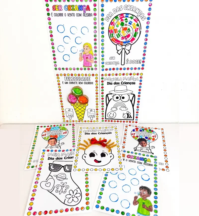 Atividades de Artes Dia das Crianças PDF Educação Infantil — amostra 3: Atividades de Artes Dia das Crianças em PDF para…