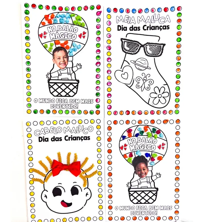 Atividades de Artes Dia das Crianças PDF Educação Infantil — amostra 5: Atividades de Artes Dia das Crianças em PDF para…