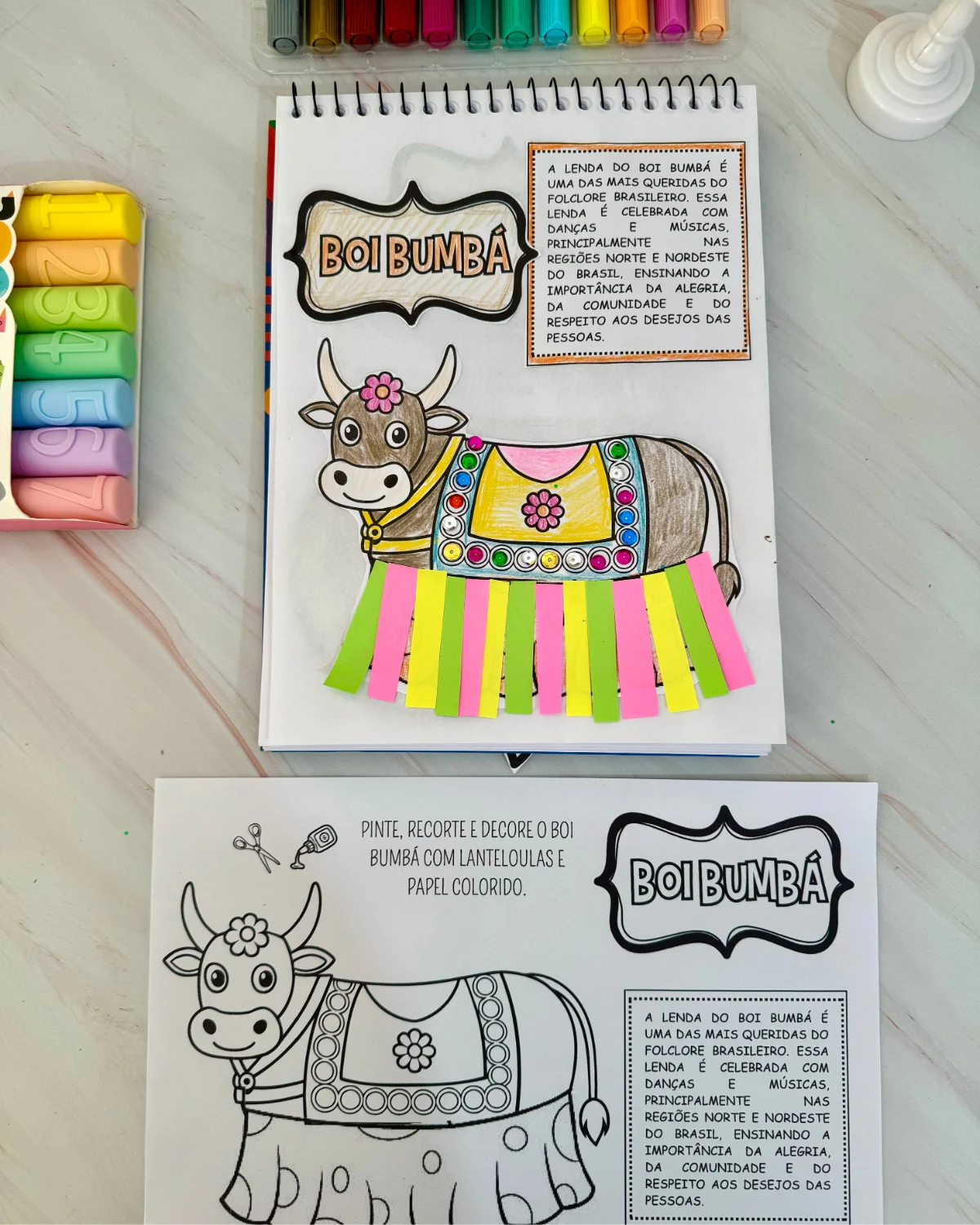 Atividades de Artes – Folclore Brasileiro — amostra 1: O que vem no material