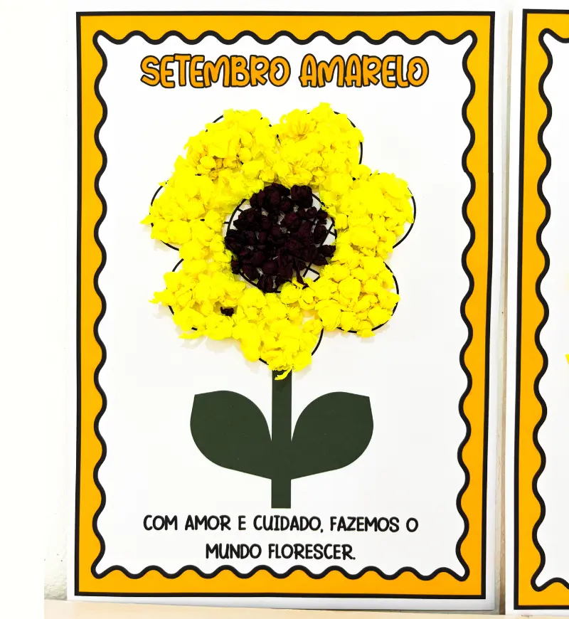 Atividades de Artes Setembro Amarelo para Educação Infantil — amostra 3: Como usar em sala de aula