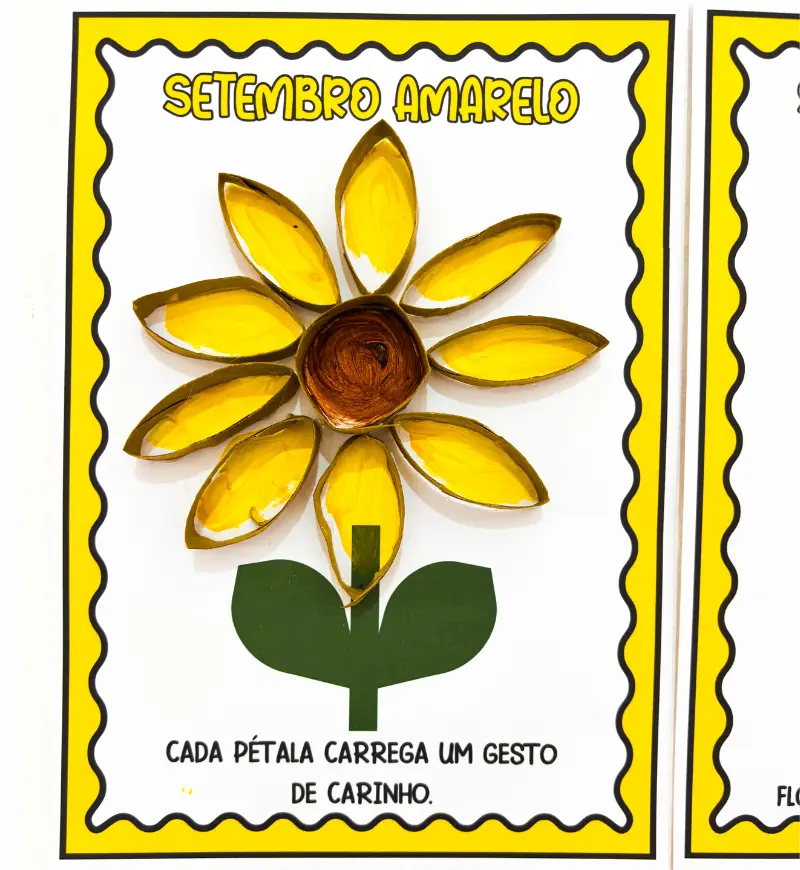 Atividades de Artes Setembro Amarelo para Educação Infantil — amostra 6: Explore arte, coordenação motora fina e gestos de…