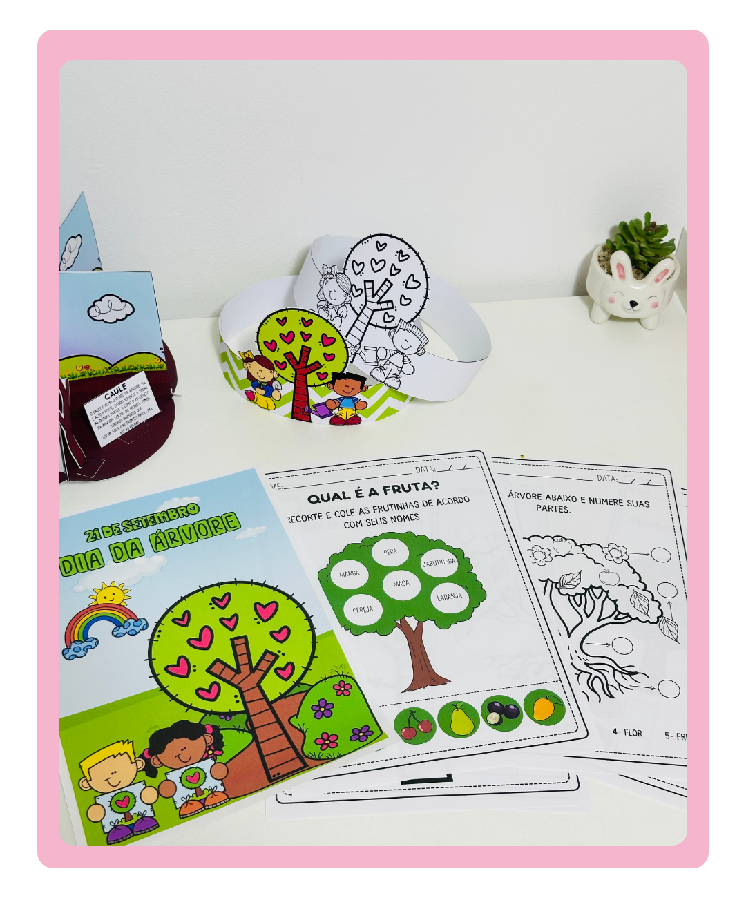 Atividades de árvore para imprimir na Educação Infantil — amostra 1: Uma proposta visual para o Dia da Árvore
