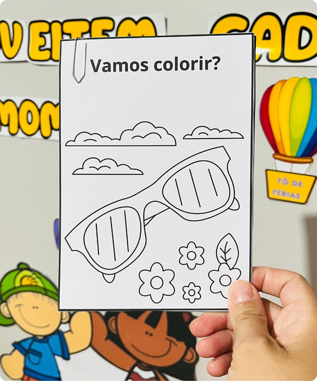Atividades de boas férias escolares para imprimir — amostra 3: Quais itens estão no PDF