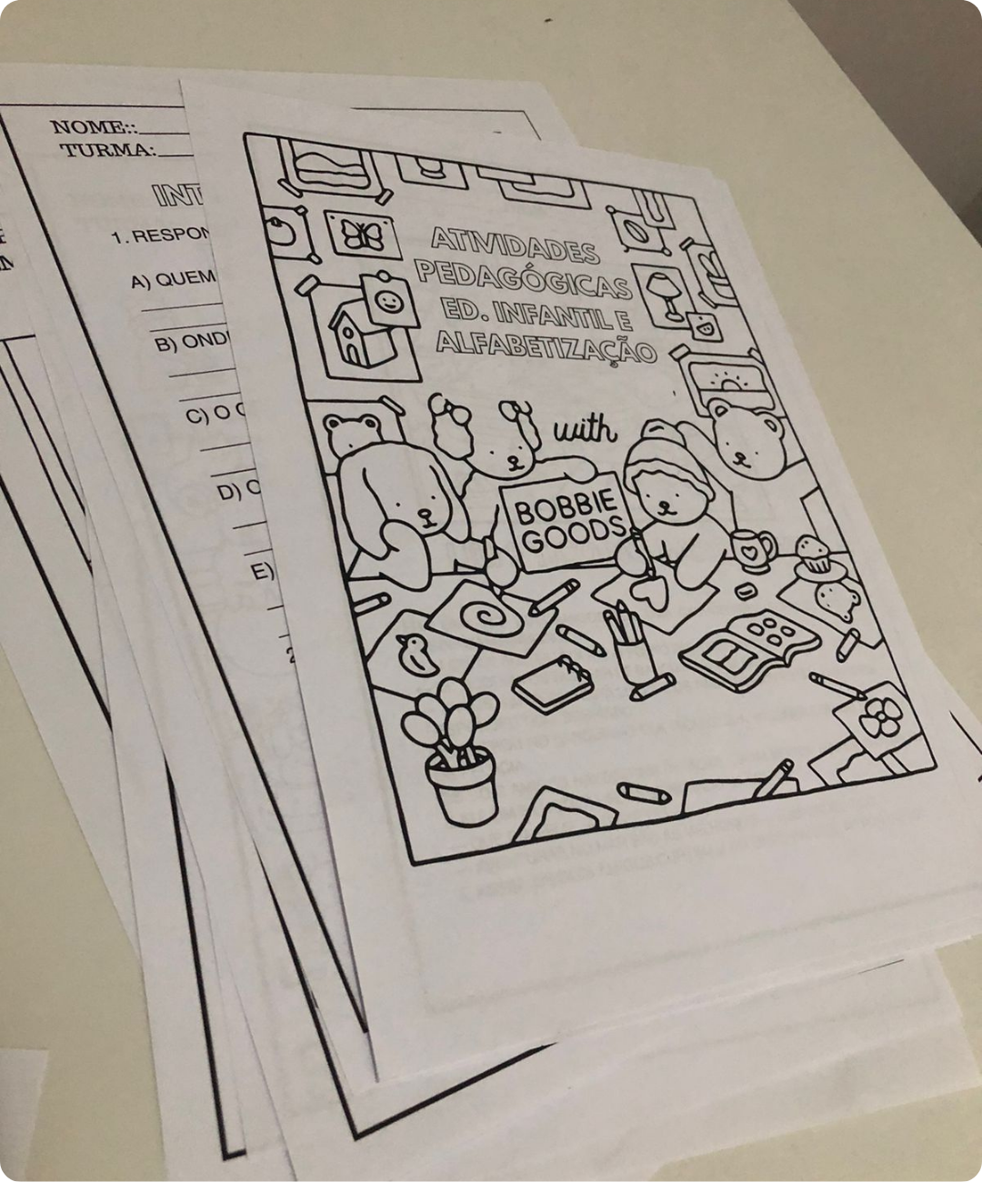 Atividades de Bobbie Goods para imprimir — amostra 2: O que é o material