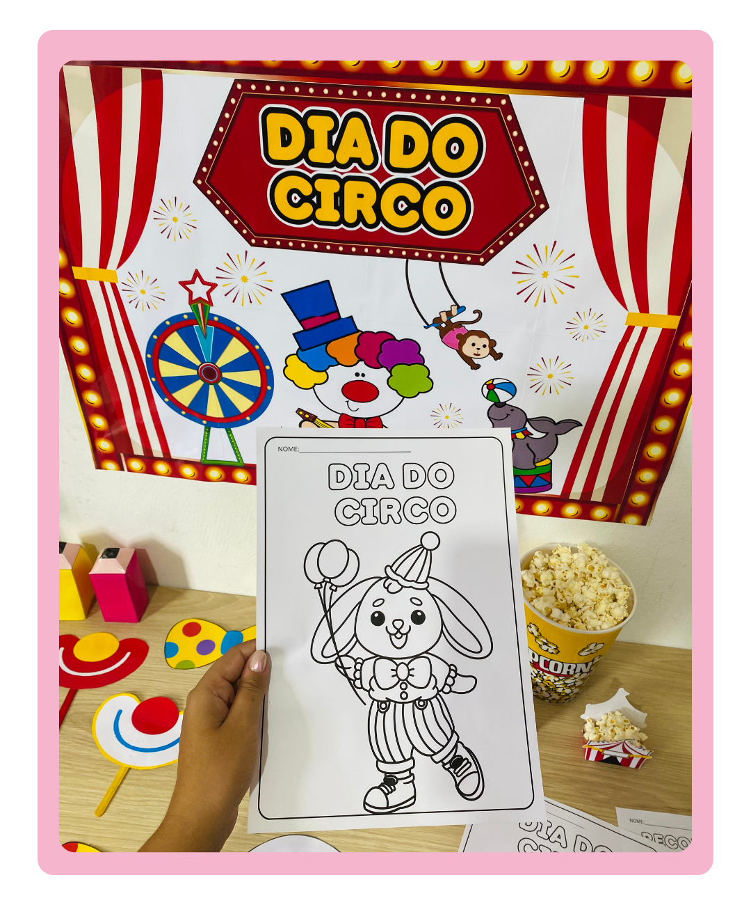Atividades de circo para imprimir — amostra 2: O que está incluído no PDF