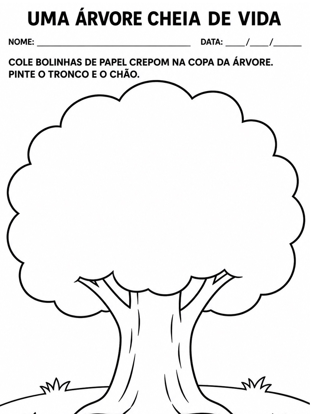 Atividades de Colagem com Papel Crepom e Pintura – Fundamental I — amostra 3: 5 atividades de colagem com papel crepom e…